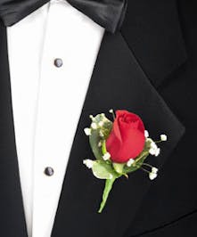 Boutonnieres Wedding Boutonniere Prom Pugh S Flowers Single Red Rose Bout