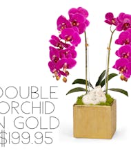 Double Orchids in Gold