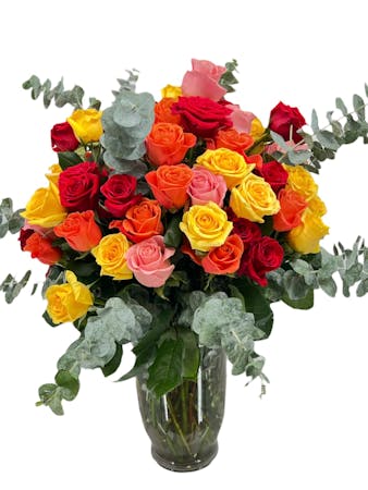 Mixed Color Roses, 70 Roses