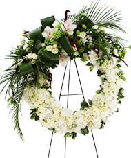 White Memorial Wreath